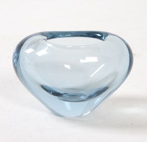 PER LUTKEN MINUET HEART DANISH GLASS VASE C. 1960S