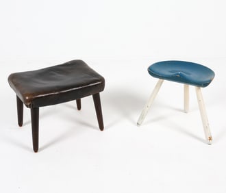 MID-CENTURY SCANDINAVIAN STOOL GROUPING