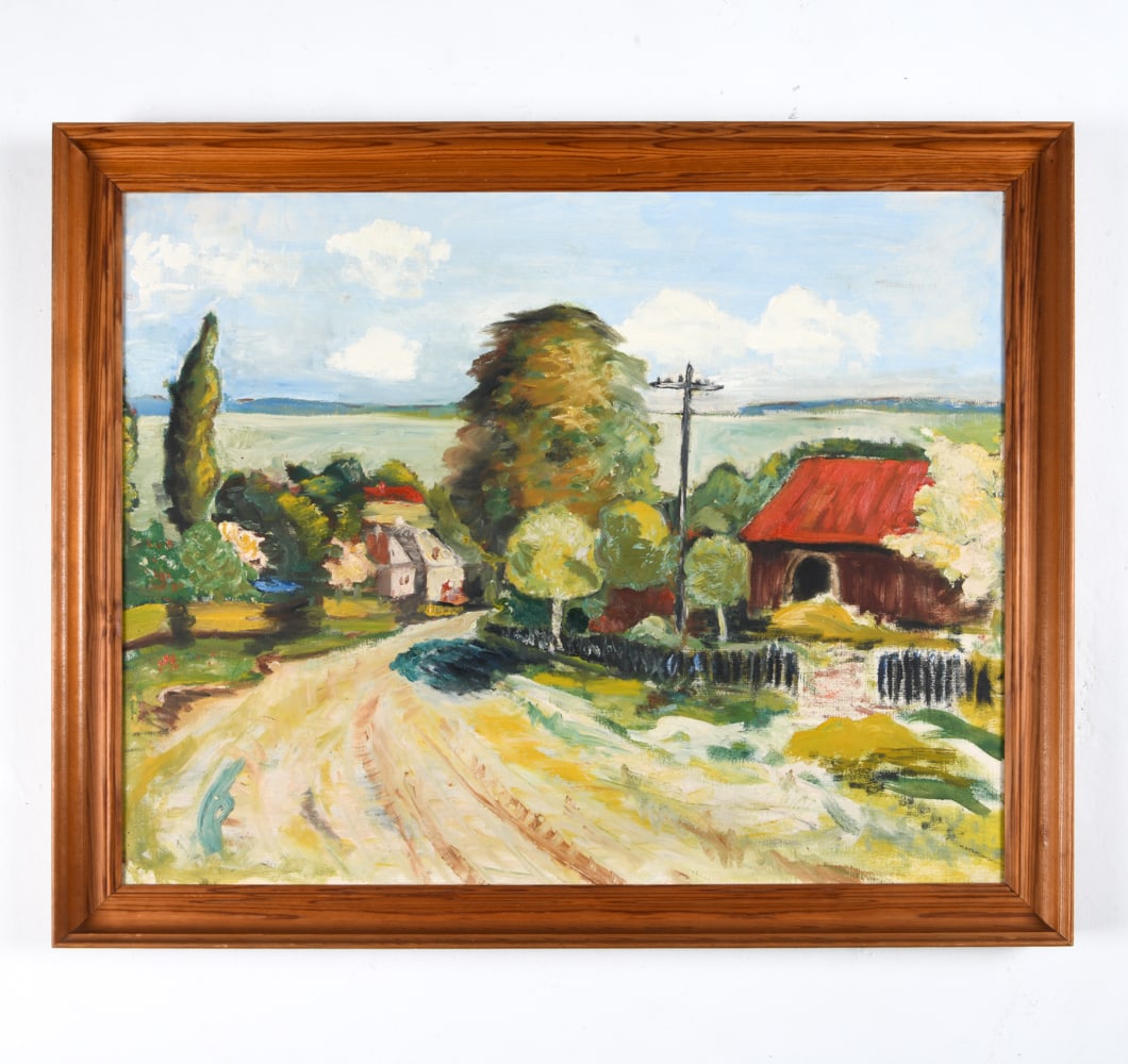 DANISH LANDSCAPE PAINTING O/C 20TH C. (1 of 7)