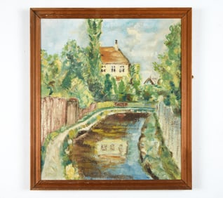20TH C. DANISH LANDSCAPE O/C PAINTING