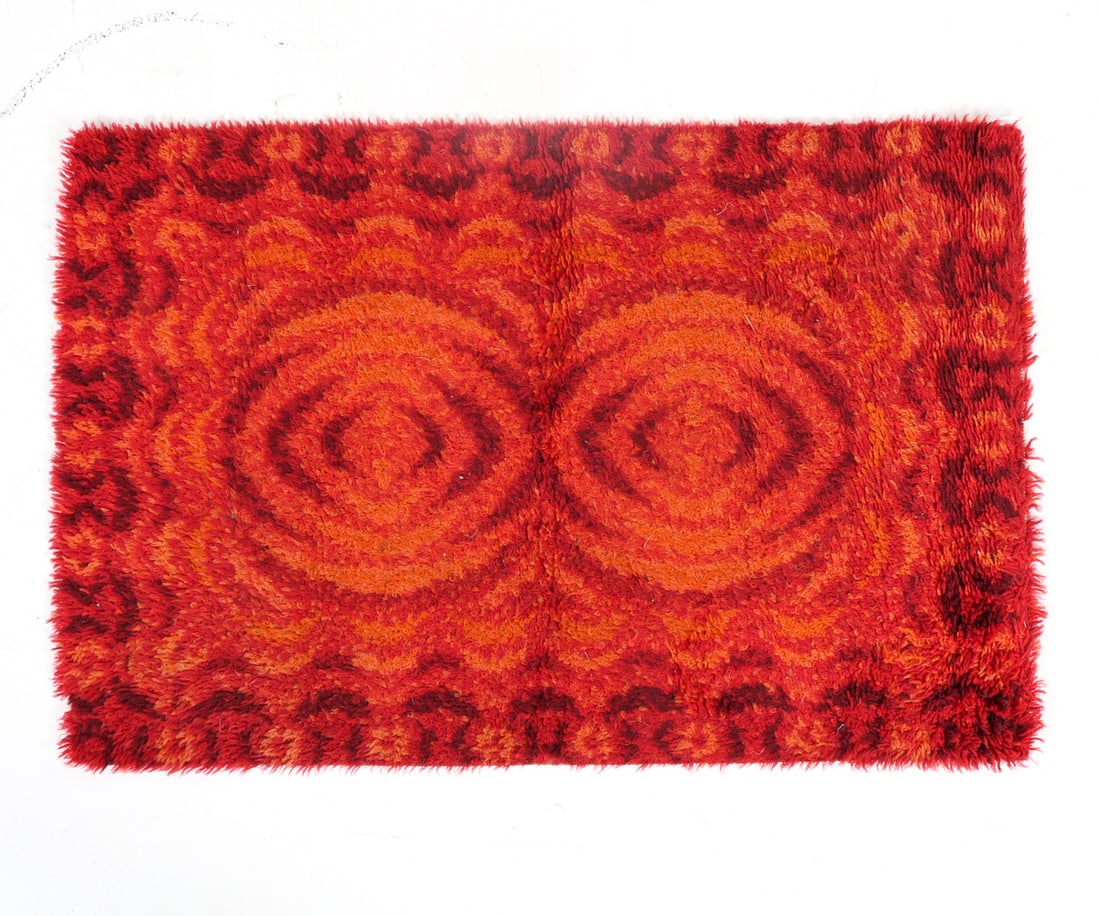 DANISH RYA ABSTRACT WOOL RUG C. 1960S (1 of 8)