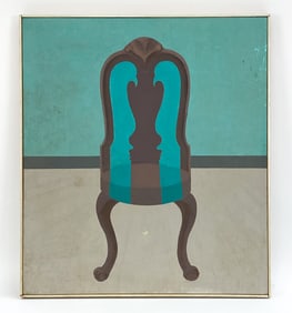 JENNETT LAM (1911-1985) STILL LIFE OF CHAIR O/C