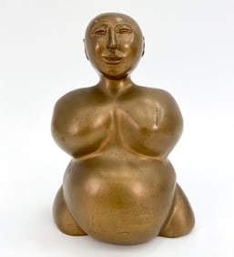 MODERNIST FIGURATIVE BRONZE SCULPTURE