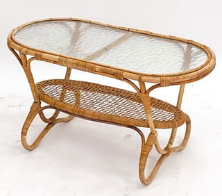 ROHE NOORDWOLDE DUTCH BAMBOO COFFEE TABLE 60'S