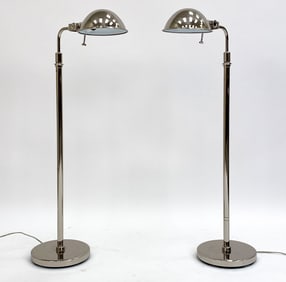 PAIR OF RALPH LAUREN PHARMACY CHROME FLOOR LAMPS