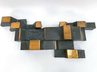 ABSTRACT BRASS WALL SCULPTURE