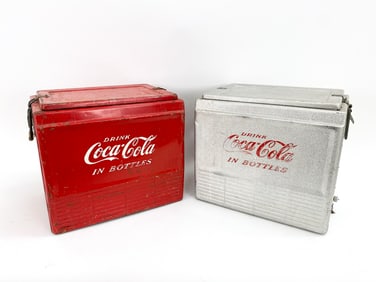 (2) VINTAGE COCA-COLA COOLERS