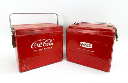 (2) VINTAGE COCA-COLA COOLERS