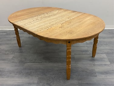 HENNING KJAERNULF STYLE OAK DINING TABLE, C. 1970