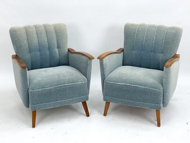 PAIR OF DUTCH WINGBACK LOUNGE CHAIRS C. 1960'S