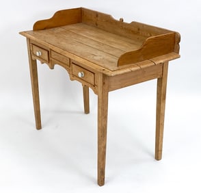 ANTIQUE ENGLISH COUNTRY PINE DESK OR VANITY