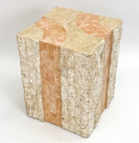 MISSION FURNITURE TESSELLATED PEDESTAL