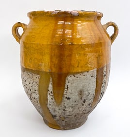 FRENCH PROVINCIAL GLAZED TERRACOTTA CONFIT POT