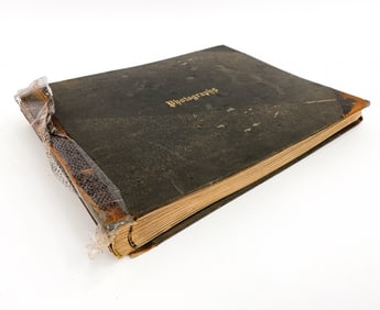 ANTIQUE FRENCH PHOTOGRAPH ALBUM