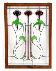 ANTIQUE STAINED GLASS WINDOW