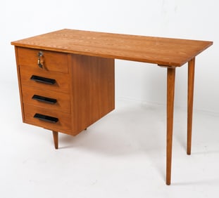 MID-CENTURY SCANDINAVIAN OAK DESK C. 1960S