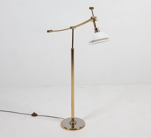 SCANDINAVIAN BRASS FLOOR LAMP C. 1960S