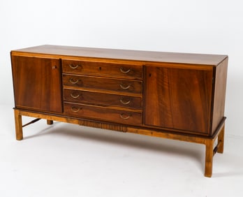 MID-CENTURY DANISH MAHOGANY SIDEBOARD C. 1970S