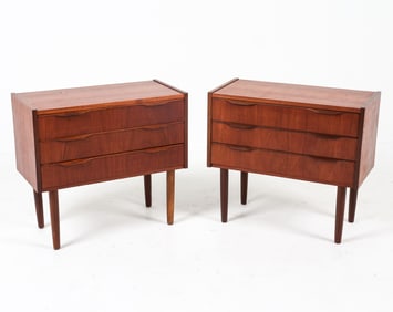 PAIR OF DANISH TEAK SIDE CHESTS C. 1960S