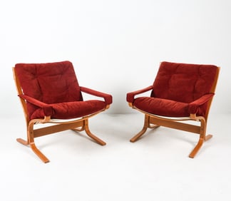 PAIR INGMAR RELLING 'SIESTA' LOWBACK LOUNGE CHAIRS