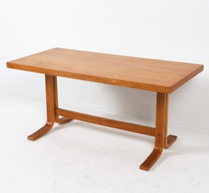 DREVOPODNIK HOLESOV OAK COFFEE TABLE C. 1960S