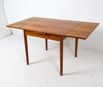 DANISH TEAK EXTENDING DINING TABLE C. 1960S