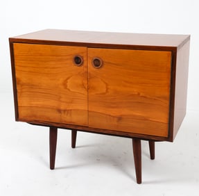 MID-CENTURY CZECH ASH WOOD CABINET C. 1960S