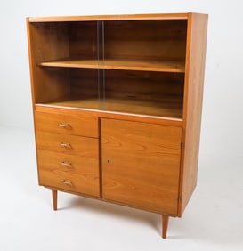 MID-CENTURY UP ZAVODY ASH WOOD CABINET C. 1960S