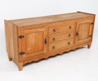 HENNING KJAERNULF STYLE DANISH OAK SIDEBOARD 1970S