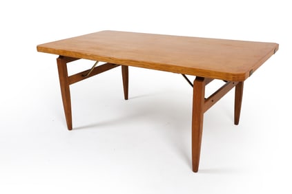 HENNING KJAERNULF OAK EXTENDING DINING TABLE