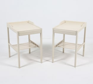 PAIR OF VINTAGE SCANDINAVIAN PAINTED SIDE TABLES