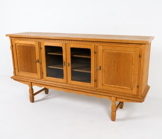 KJAERNULF STYLE DANISH OAK SIDEBOARD C. 1970S