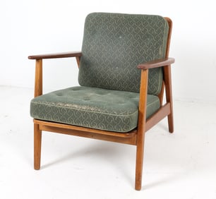 HANS WEGNER STYLE DANISH EASY CHAIR C. 1960S