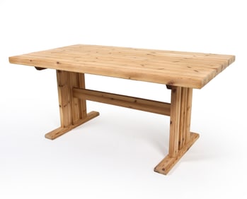MID-CENTURY DANISH PINE DINING TABLE C. 1970S