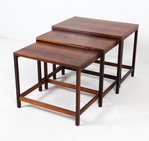 DANISH ROSEWOOD NESTING TABLES C. 1960S