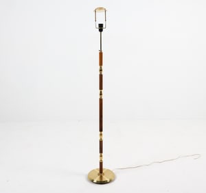 DANISH ROSEWOOD & BRASS FLOOR LAMP