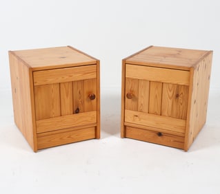 PAIR OF SWEDISH PINE NIGHTSTANDS C. 1970S