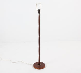 DANISH TEAK & BRASS FLOOR LAMP C. 1960S