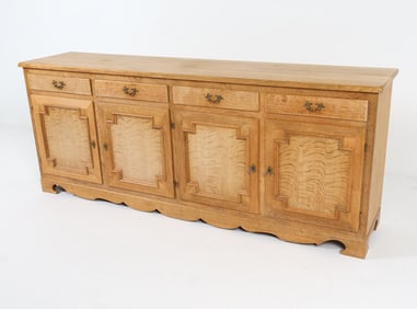 MID-CENTURY BRUTALIST DANISH OAK SIDEBOARD