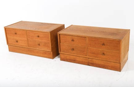 PAIR OF MID-CENTURY DANISH OAK CHESTS C. 1970S