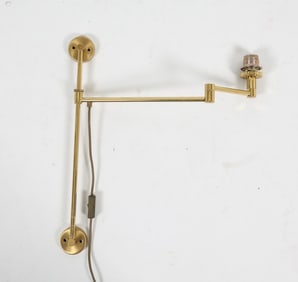 SCANDINAVIAN BRASS WALL SCONCE C. 1970S