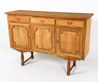 HENNING KJAERNULF STYLE DANISH OAK SIDEBOARD 1970S