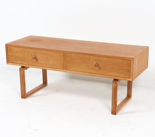 SCANDINAVIAN OAK LOW CHEST C. 1970S