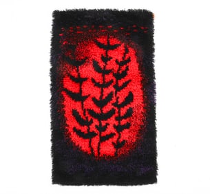 VINTAGE DANISH RYA WOOL TAPESTRY RUG