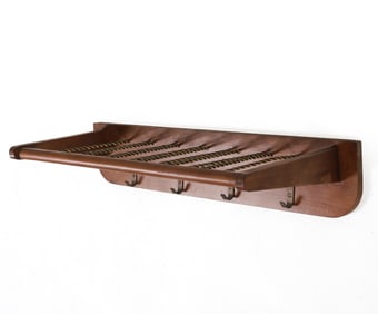 MID-CENTURY GERMAN COAT RACK SHELF C. 1960S
