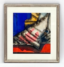 BURHAN DOGANCAY (1929-2013) ABSTRACT MIXED MEDIA