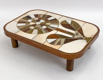 ROGER CAPRON TILE-TOP COFFEE TABLE