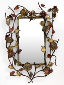 SILAS SEANDEL SCULPTURAL FLORAL MIRROR