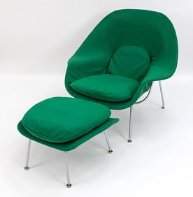 EERO SAARINEN FOR KNOLL WOMB CHAIR & OTTOMAN