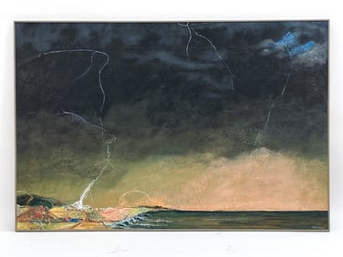 JD GREENE ABSTRACT OIL ON BOARD